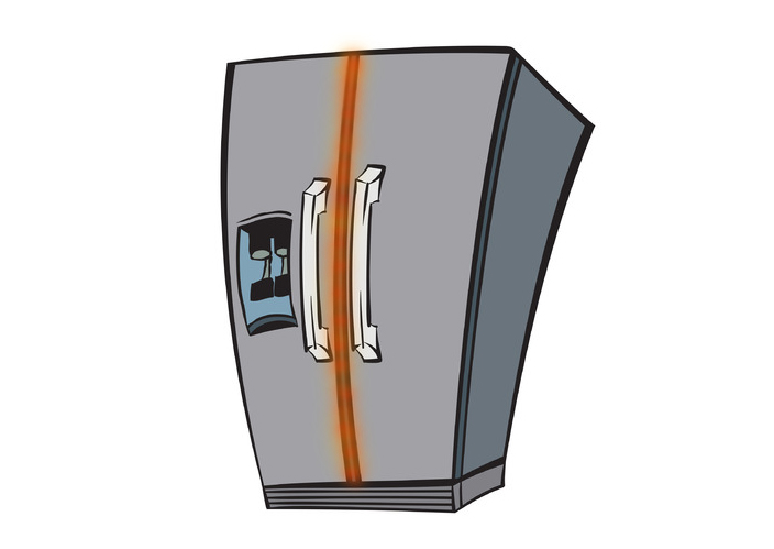 How to Fix a Refrigerator That is Hot Between the Doors